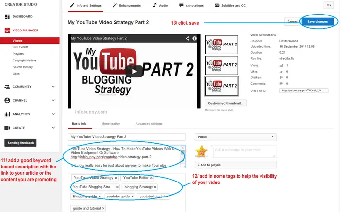 YouTube Video Strategy Part 2 add a description and keywords