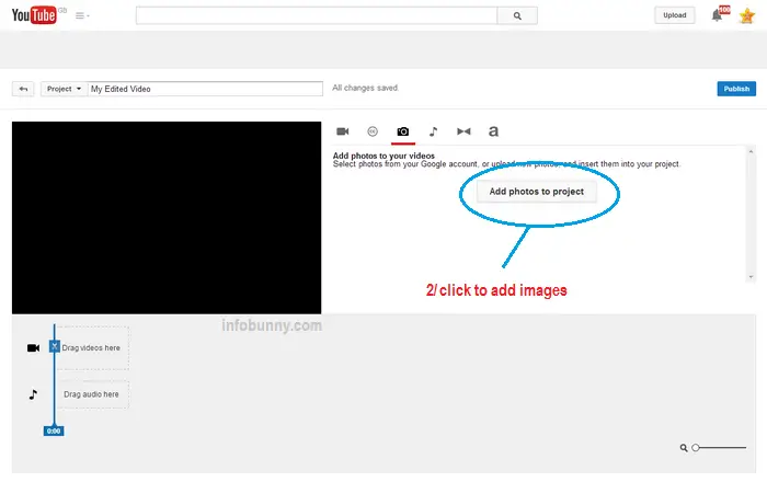 YouTube Video Strategy YouTube Editor adding images