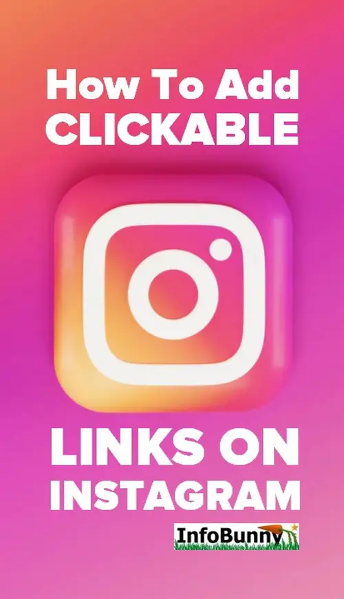 Pinterest share image for How To Add Clickable Links On Instagram