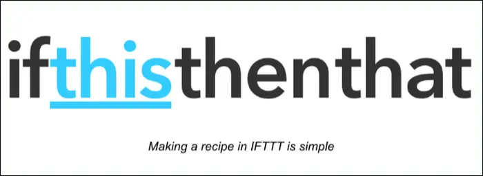 Making a recipe in IFTTT is simple