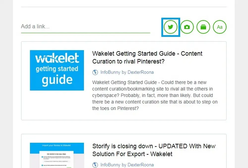 Wakelet Twitter Import Feature 