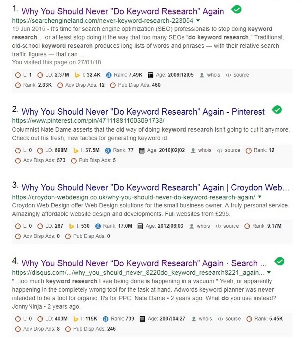 Never do keyword research again