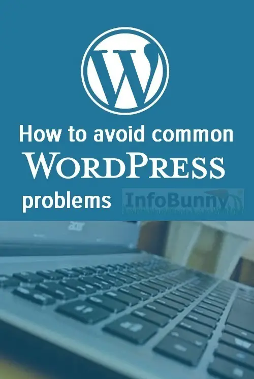 How to avoid WordPress problems - Pinterest image