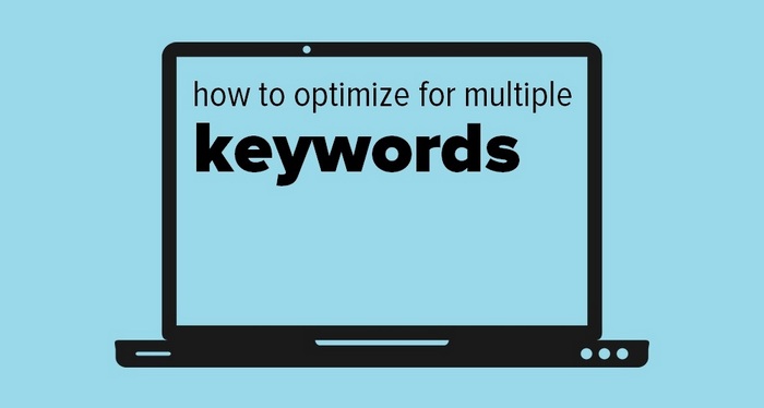 Header graphic of a laptop for the article How to optimize for multiple keywords