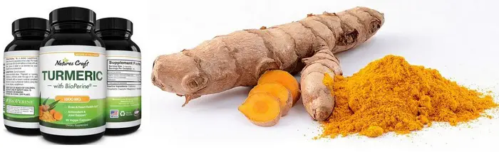 Image showing what Tumeric root/powder looks like - Tumeric and weight-loss