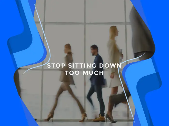 Office exercises for the workplace - stop sitting down