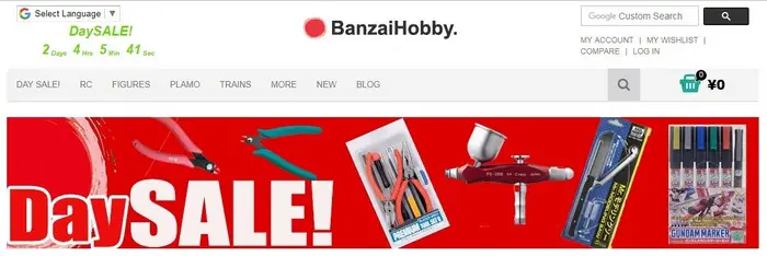 Banzai Hobby is a digital hobby store located in Japan.