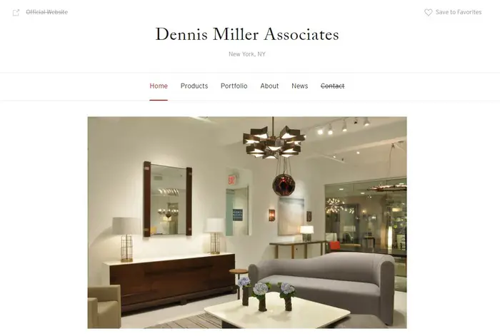 Dennis Miller Associates screen capture of the homepage