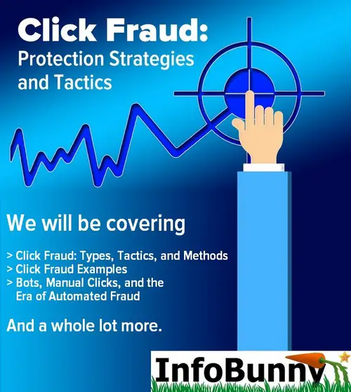Pinterest share graphic for the article - Click Fraud Protection Strategies and Tactics - Click Fraud Prevention Tips