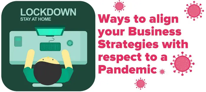 Header image/graphic for the article: Ways to align your Business Strategies with respect to a Pandemic