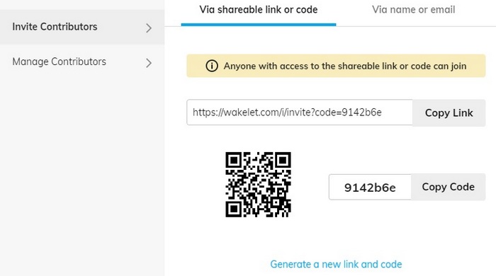 Screen capture for - How to invite and add contributors to Wakelet Spaces