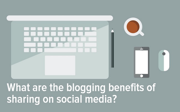 Header graphic for the article -  What are the blogging benefits of sharing on social media?