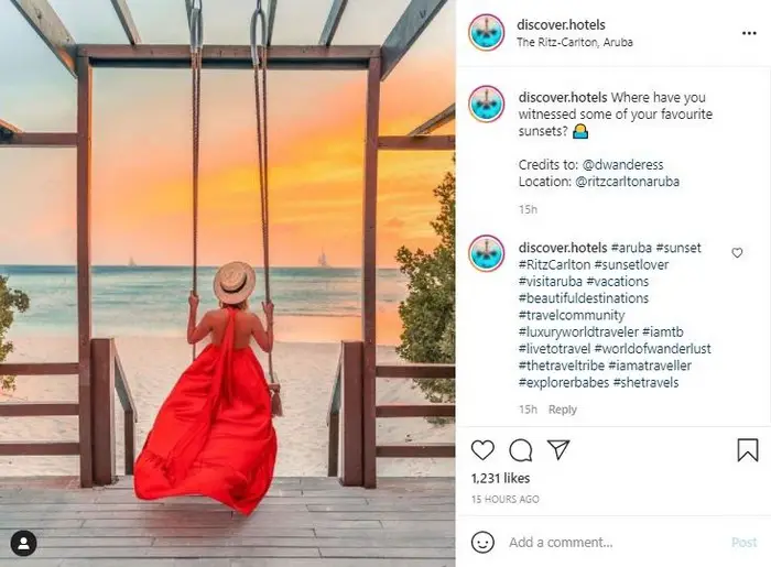 Discover Hotels Instagram profile