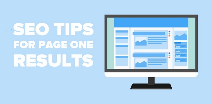 Header image of a monitor for the article SEO Tips for page one results